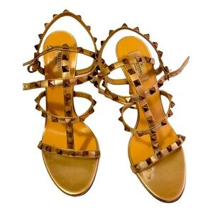 Valentino Women's Metallic Studded Sandals